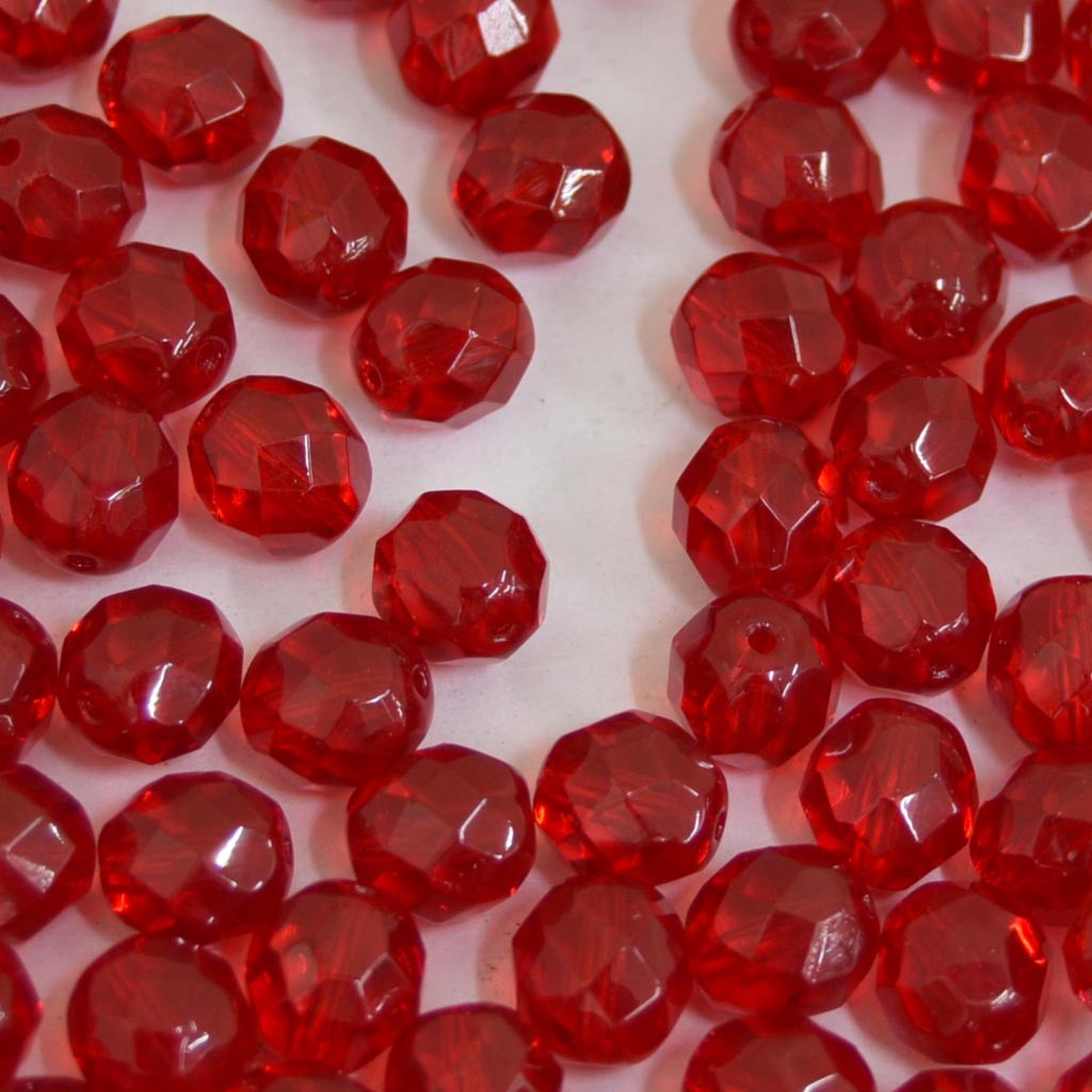 Cristal 8 mm Transparente Vermelho Especial - 300uni - 9008 - 710711