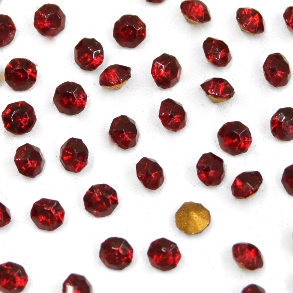 Strass Mc Chaton Vermelho Siam SS 12 = 3 mm 711017