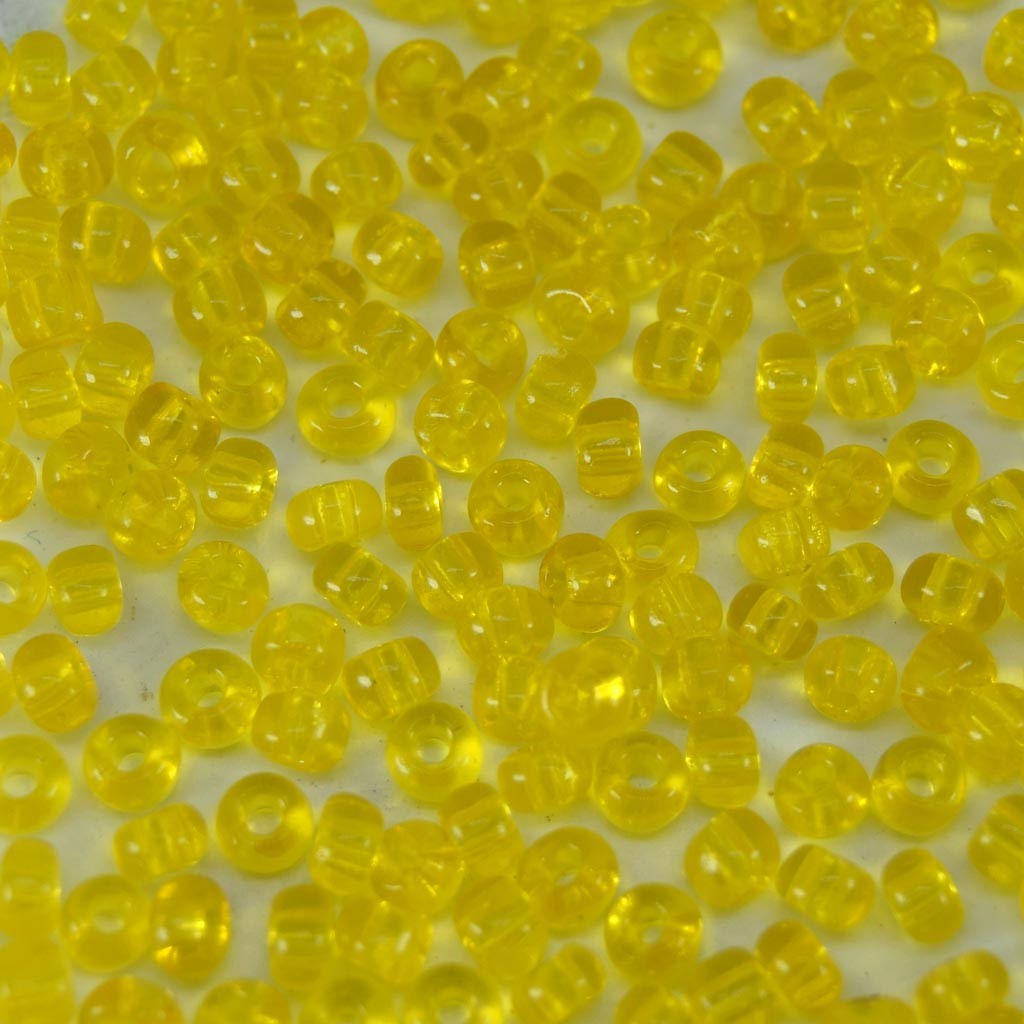 Miçanga 9/0 Transparente Amarelo Limão 711151