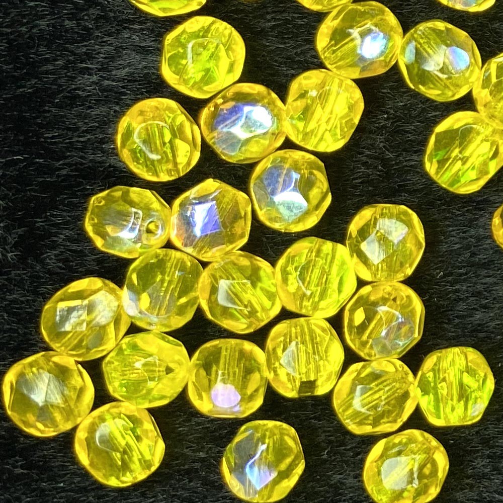 Cristal 6 mm Transparente Irizado Amarelo 711821