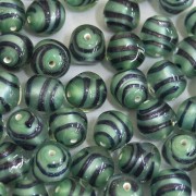 Murano Italiano Decorado Filetado Verde 10 mm 709197