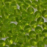 Conta de vidro transparente 8 mm verde 709450