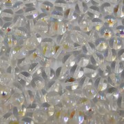 Conta de vidro Transparente Irizada Branca/ Cristal 6 mm 710871
