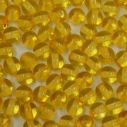 Conta de vidro Transparente Pintado Amarelo Limão 6 mm 710955