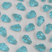 Cristal Gota Pendant MC Machine Cut  Drop Azul Aqua Bohemica 9 x 7 mm 710966