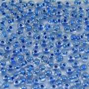 Miçanga 9/0 Lined Cristal/ Azul 711142