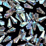 Pingente Pêndulo 6.5/13 mm Transparente Cristal Lapidado  AB Aurora Boreal Furtacor 711342