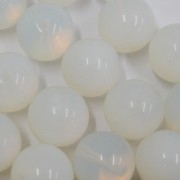 Conta de vidro Transparente Seda Branca 16 mm 711519