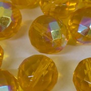 Cristal 14 mm Transparente Irizado Amarelo Ouro 711733