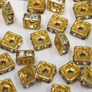 Rondela Strass Dourado 8 x 8 mm 711964